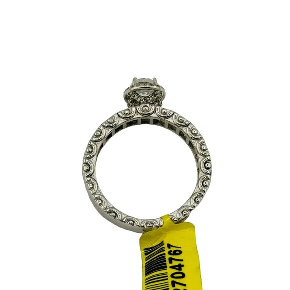 NWT Chuck Clemency Clear Topaz Sterling Silver Halo Ring Size 10 Designer Heavy - Picture 7 of 10